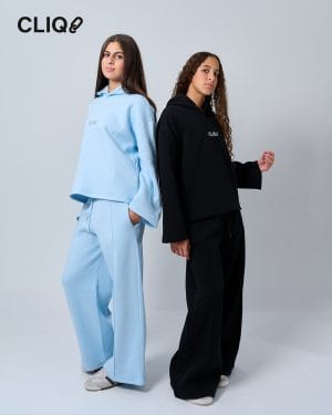 Unisex Loose Fit Sweatset - Black